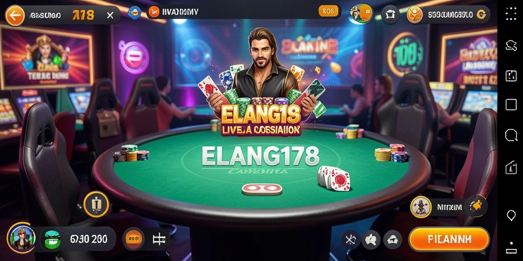 Tampilan gameplay Live Casino di ELANG178 yang mendebarkan dan interaktif.
