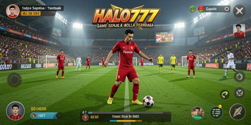 Gameplay seru dari pertandingan sepak bola di HALO777.