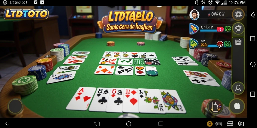 Screenshot gameplay LTDTOTO menampilkan pertempuran seru dalam permainan Gaple.
