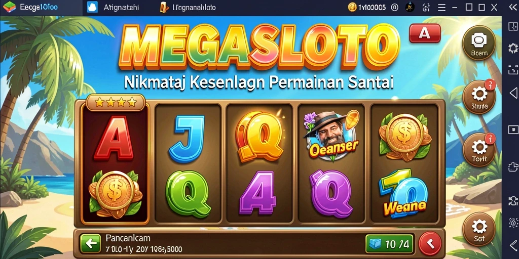 Screenshot MEGASLOTO yang menampilkan keseruan gameplay Casual.
