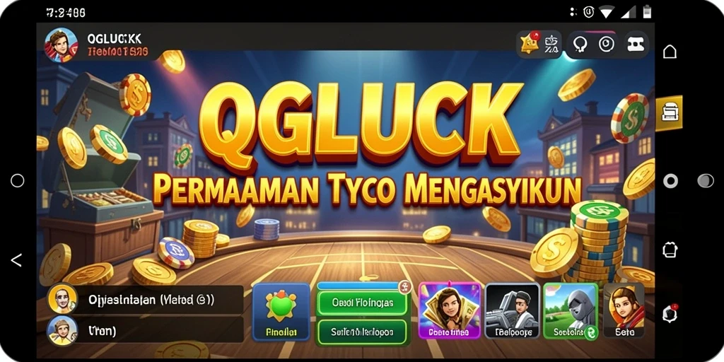 Tampilan gameplay QGLUCK yang seru dan interaktif.