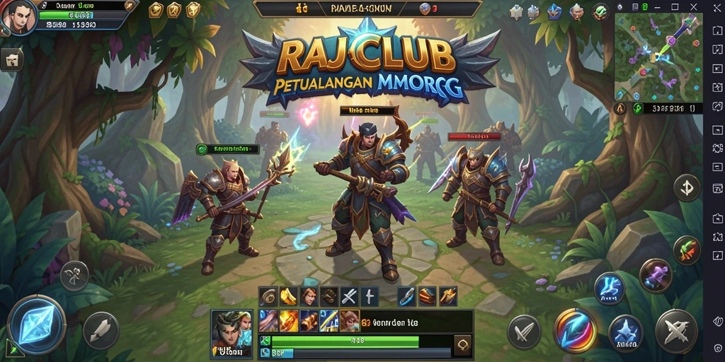 Tampilan gameplay RAJACLUB yang menakjubkan dalam petualangan MMORPG.