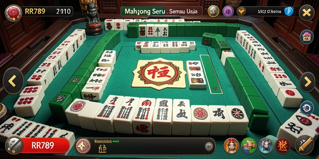 Tampilan gameplay <strong>RR789</strong> yang menakjubkan dalam game Mahjong.